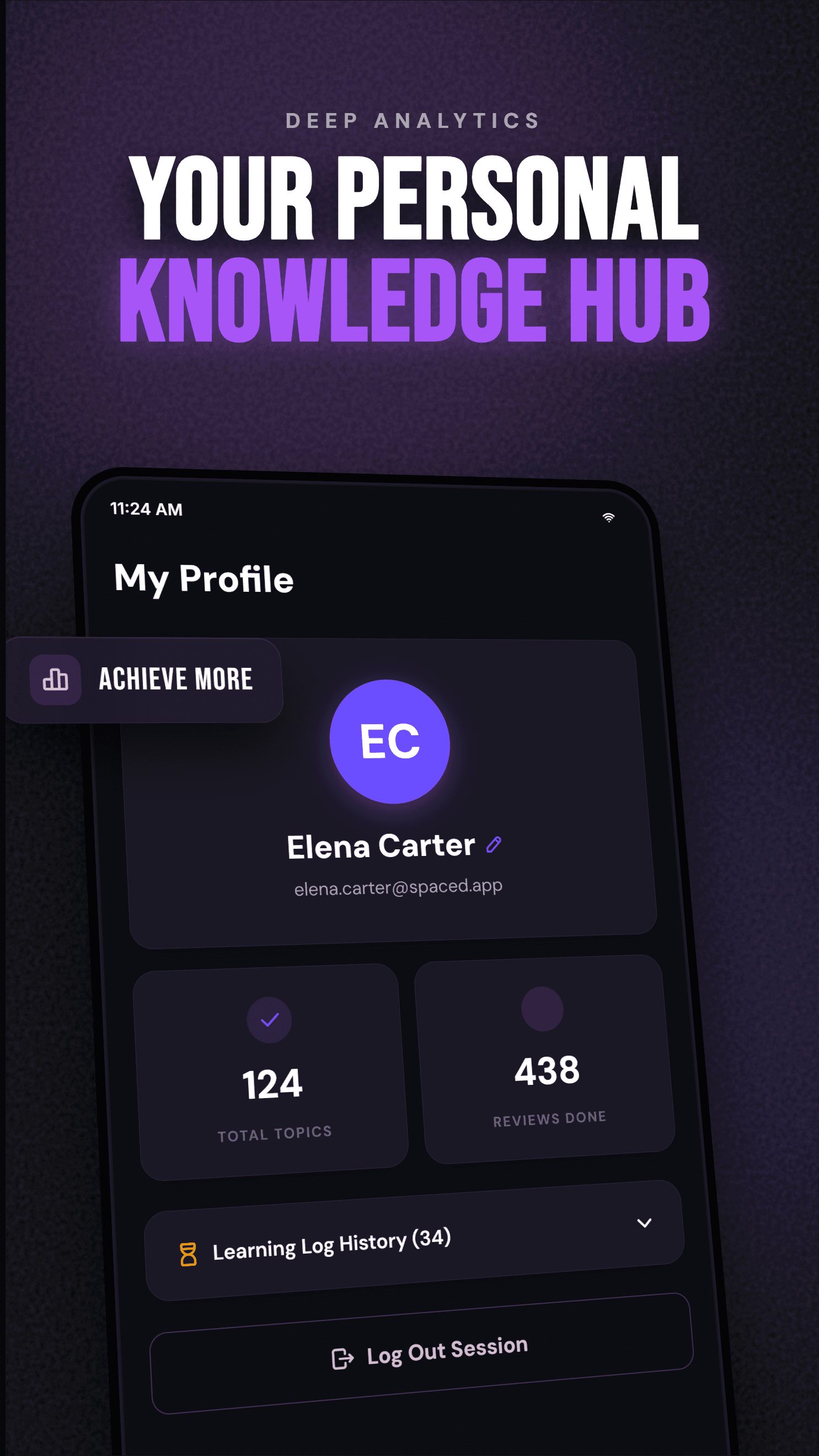 Profile with stats